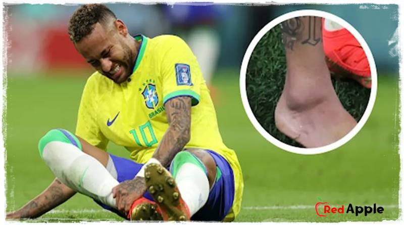 Neymar appeared to limp as he entered the dressing room