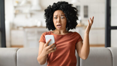 Facing Life After TikTok Ban 35 oh no shocked black woman reading bad message smartphone home scaled